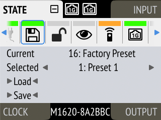 Preset Tab in State section