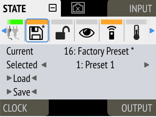 Preset Tab in State section